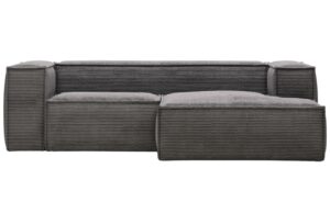 Kave Home Manšestrová rohová pohovka Blok 240 cm