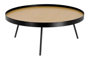 Dřevěný kulatý konferenční stolek Kave Home Nenet 84 cm