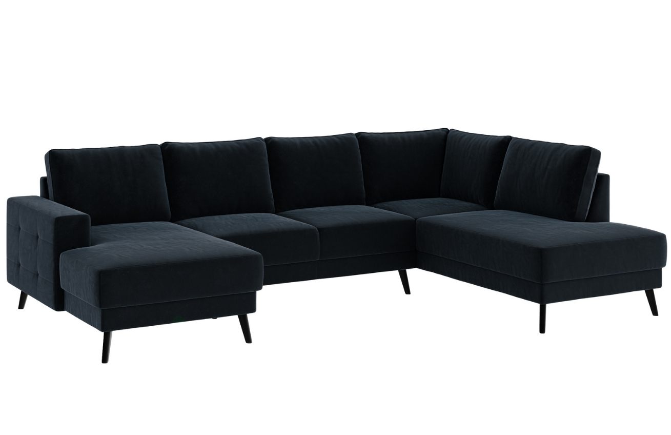 Ghado Sametová rohová pohovka Fynn Corner 306 cm