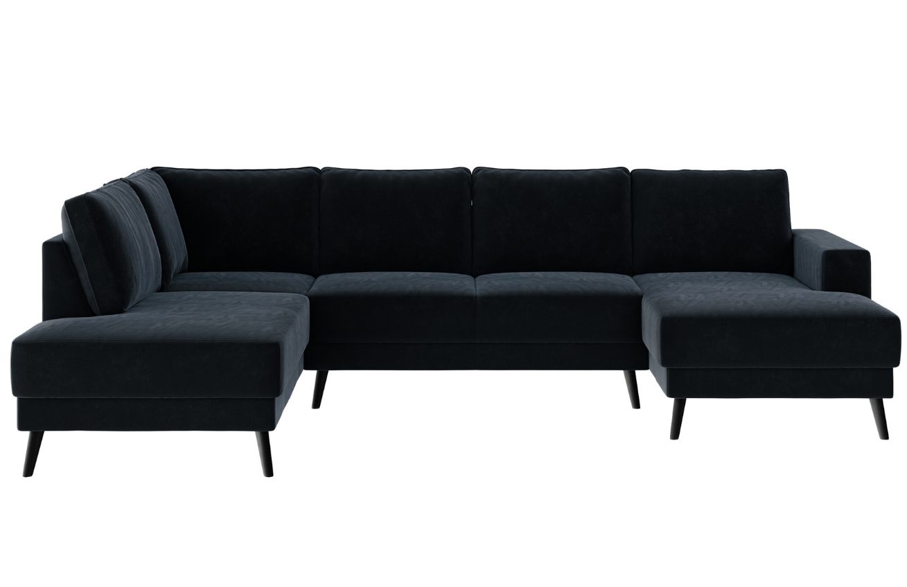 Ghado Sametová rohová pohovka Fynn Corner 306 cm