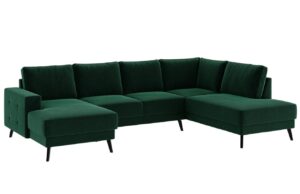 Ghado Sametová rohová pohovka Fynn Corner 306 cm