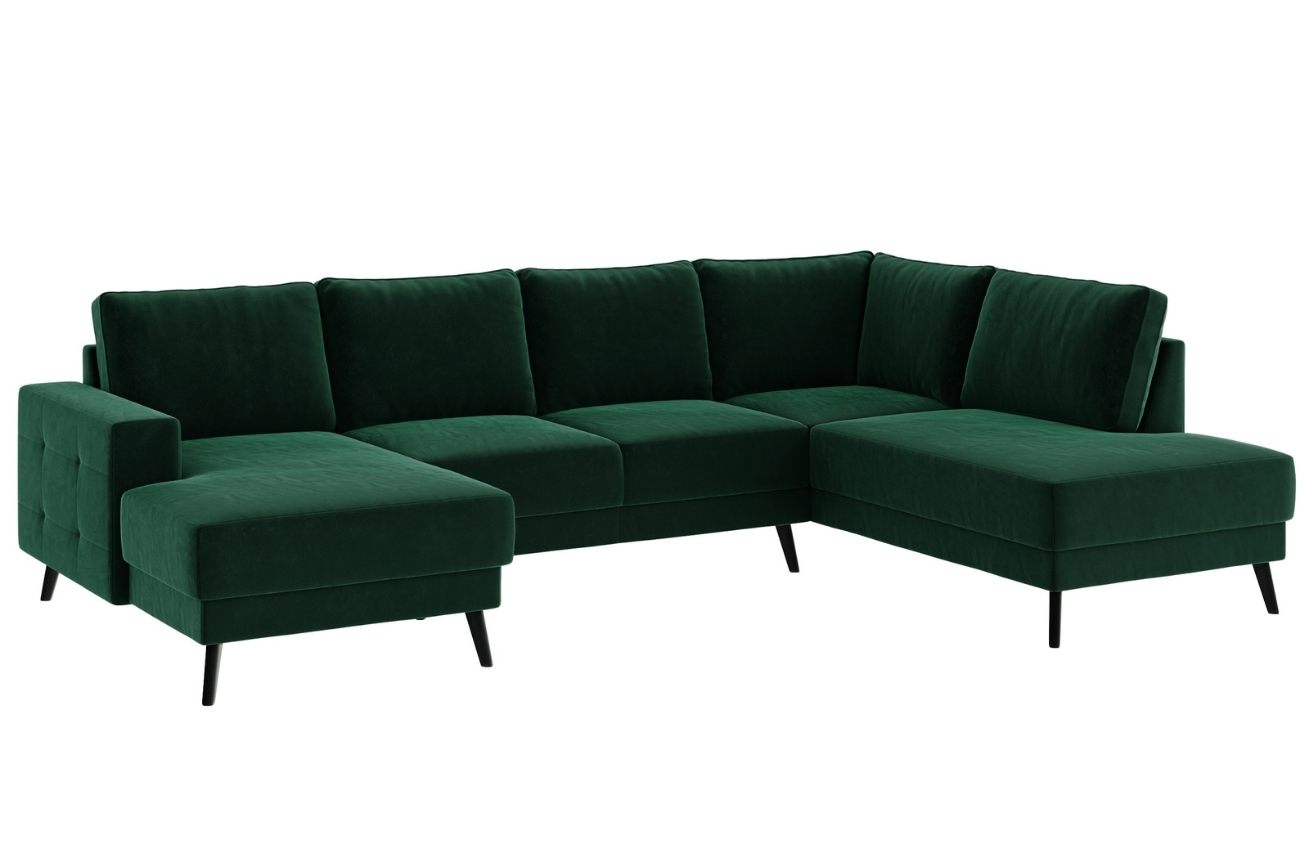 Ghado Sametová rohová pohovka Fynn Corner 306 cm