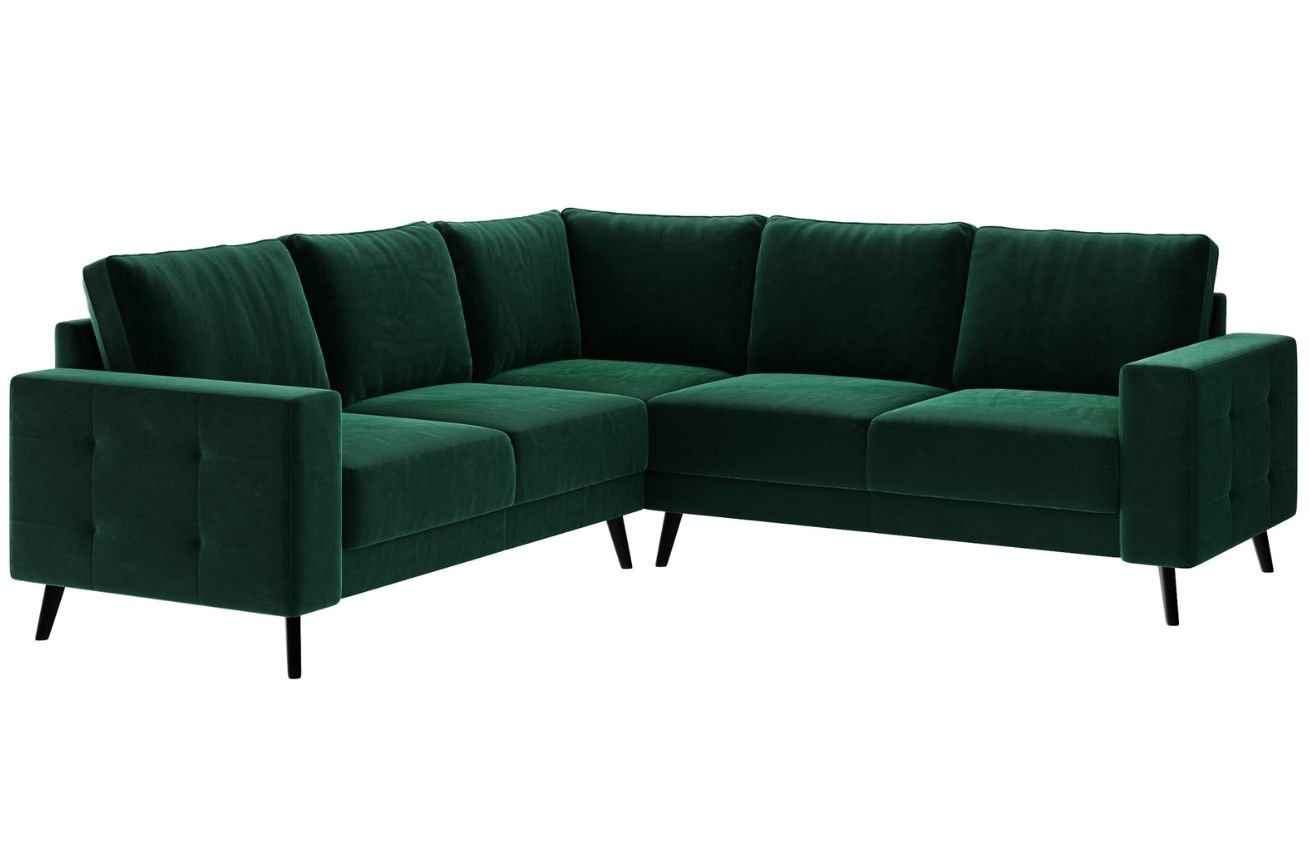 Ghado Sametová rohová pohovka Fynn 234 cm