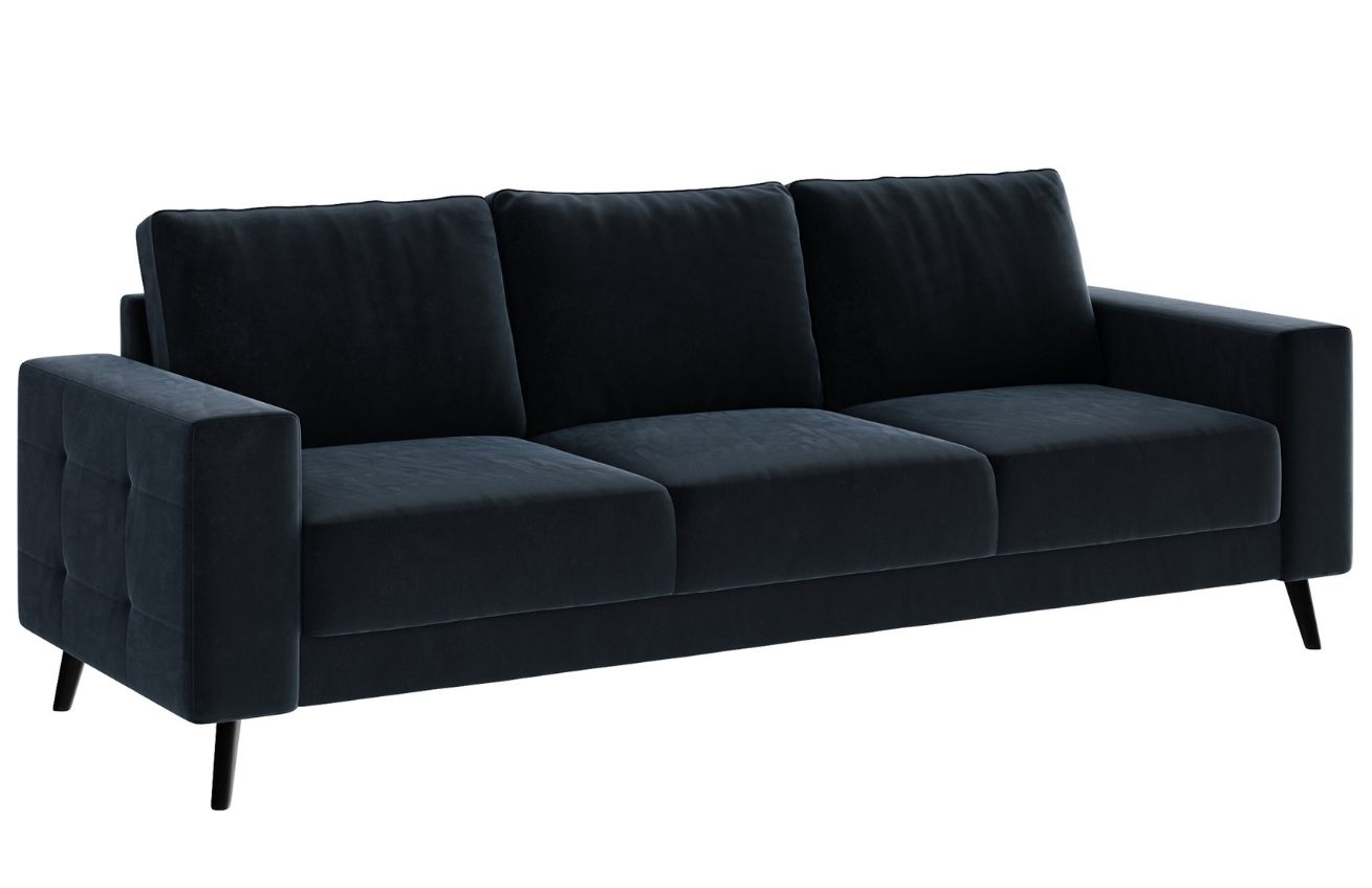 Ghado Sametová pohovka Fynn 233 cm