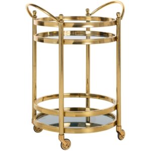 Richmond Kovový servírovací vozík Hendricks 55 x 45 cm