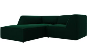 Micadoni Sametová rohová pohovka Ruby 186 cm