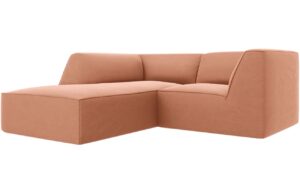 Micadoni Sametová rohová pohovka Ruby 186 cm