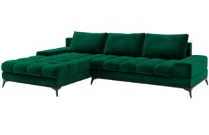 Windsor & Co Sametová rozkládací pohovka Deneb 315 cm