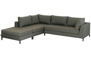 WOOOD Tmavě zelená čalouněná zahradní rohová pohovka Jolle 262 cm