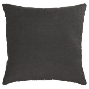 Černý lněný povlak na polštář Kave Home Elmina 45 x 45 cm
