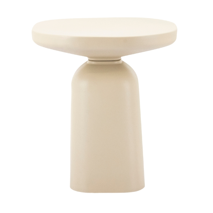 By-Boo Béžový hliníkový odkládací stolek Squand 45 x 45 cm