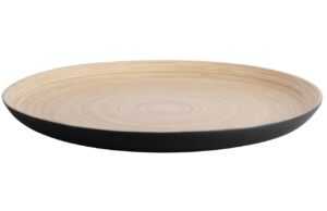 Present time Černý bambusový servírovací podnos Pura 42 cm