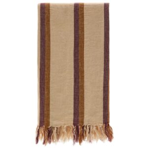 Barevný lněný pléd Kave Home Arven 130 x 170 cm