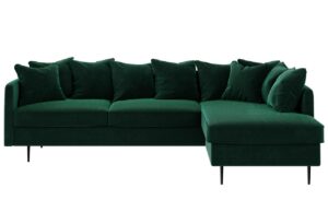 Ghado Sametová rohová pohovka Esme 255 cm