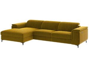 Mesonica Sametová polohovací pohovka Brito 300 cm