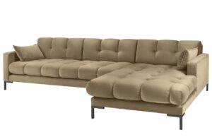 Micadoni Sametová rohová pohovka Mamaia 293 cm