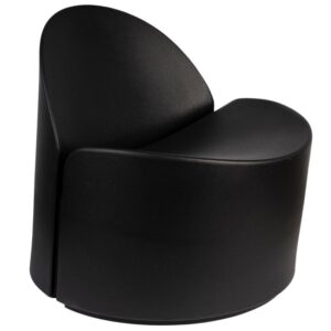 Černé plastové lounge křeslo Zuiver Bloom