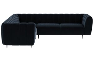 Ghado Sametová rohová pohovka Shel 280 cm
