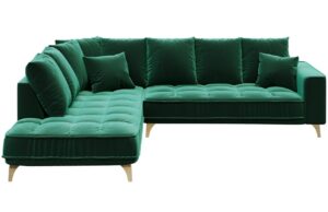 Devichy Sametová rohová pohovka Chloe 288 cm