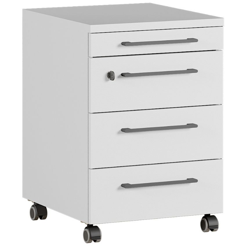 Germania Světle šedý pojízdný kontejner Agenda 42 x 49 cm