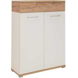 Germania Bílý botník Topix 118 x 89 cm s dubovým dekorem