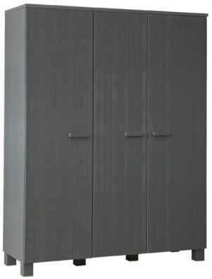 WOOOD Tmavě šedá dřevěná skříň Koben 158 cm