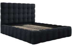 Micadoni Sametová postel Mamaia 140 x 200 cm s úložným prostorem
