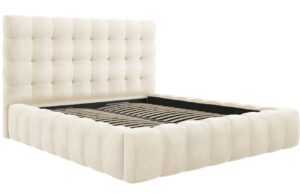 Micadoni Sametová postel Mamaia 180 x 200 cm s úložným prostorem