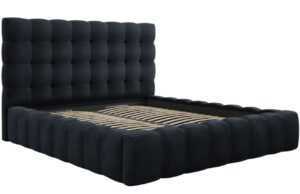 Micadoni Sametová postel Mamaia 180 x 200 cm s úložným prostorem