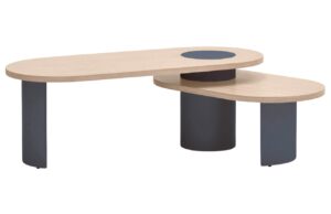 Modrý konferenční stolek Teulat Nori 120 x 85 cm