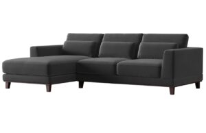 Windsor & Co Sametová rohová pohovka Leon 260 cm