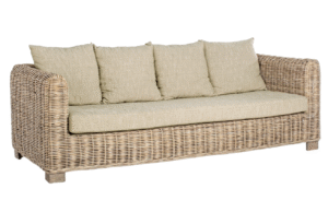 Bizzotto Ratanová zahradní pohovka s polštáři Fortaleza 210 cm