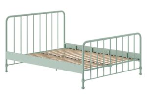 Olivově zelená kovová postel Vipack Bronxx 160 x 200 cm
