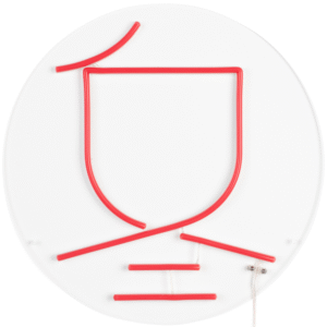 Červená nástěnná LED dekorace DUTCHBONE WINTER 35 cm