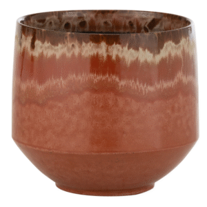 Hnědý keramický květináč J-line Alone 24