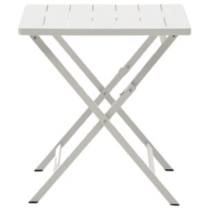 Bílý hliníkový zahradní skládací stůl Kave Home Torreta 70 x 70 cm