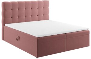 Micadoni Sametová boxspring postel Mamaia 160 x 200 cm