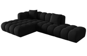 Windsor & Co Sametová rohová pohovka Halley 309 cm