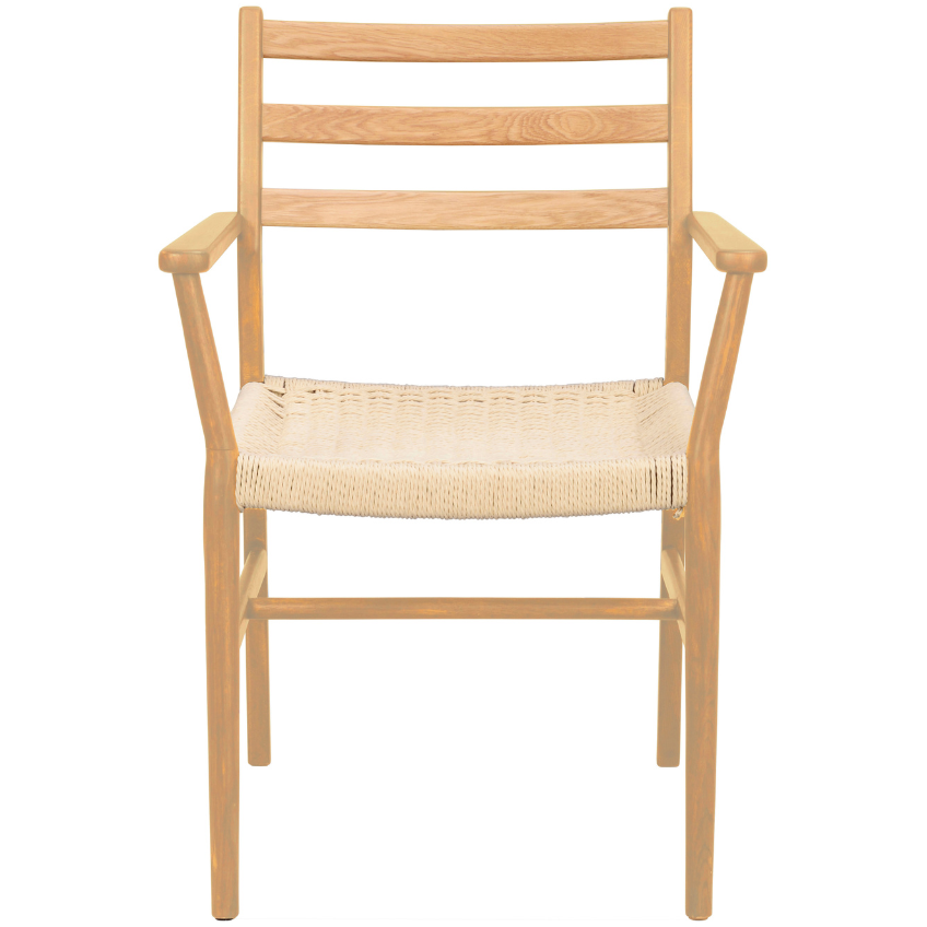 Dubová jídelní židle ROWICO HARLAN s výpletem s područkami