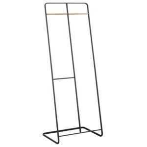 Černý kovový stojací věšák Yamazaki Tower 163 cm