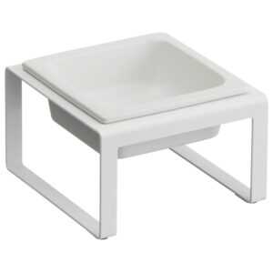 Bílá keramická miska pro psy Yamazaki Tower se stojanem