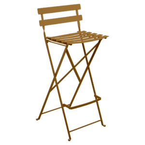 Hnědá kovová skládací barová židle Fermob Bistro