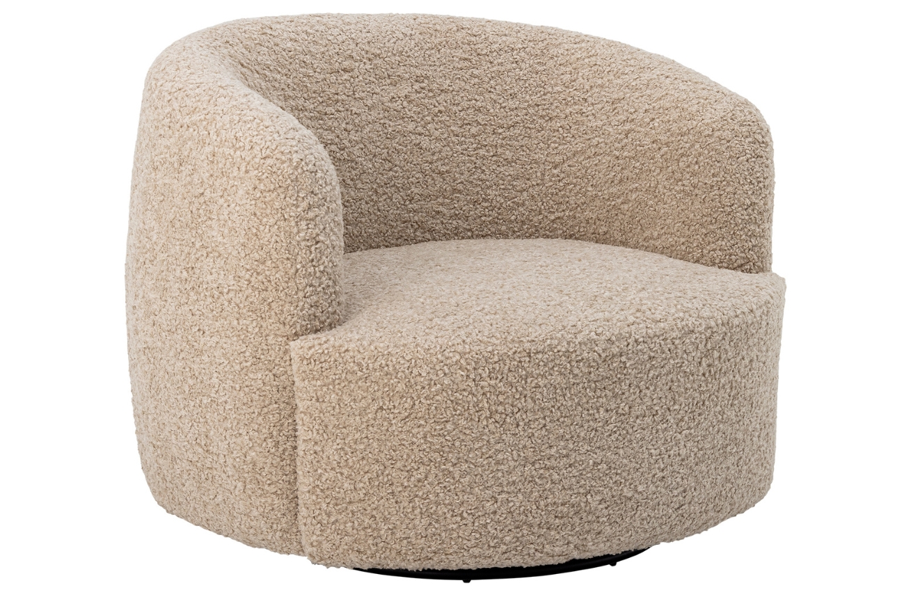 Bloomingville Bouclé otočné křeslo Bocca