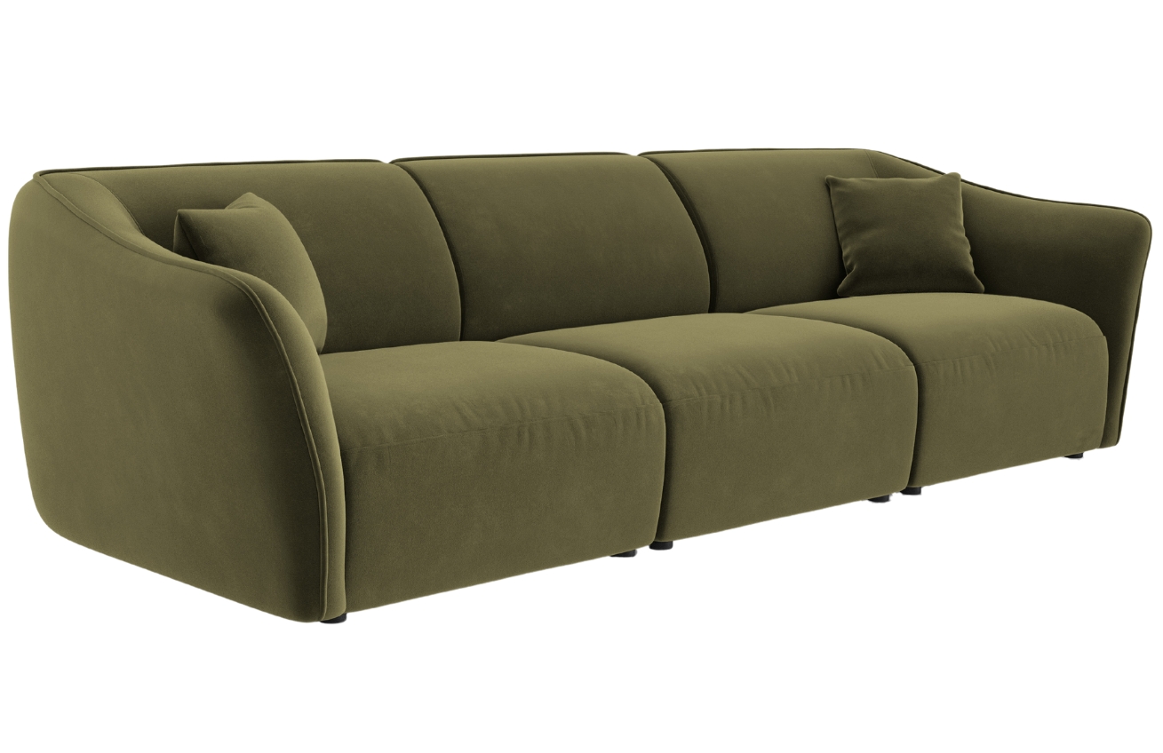 Cosmopolitan Design Sametová pohovka Tokyo 292 cm