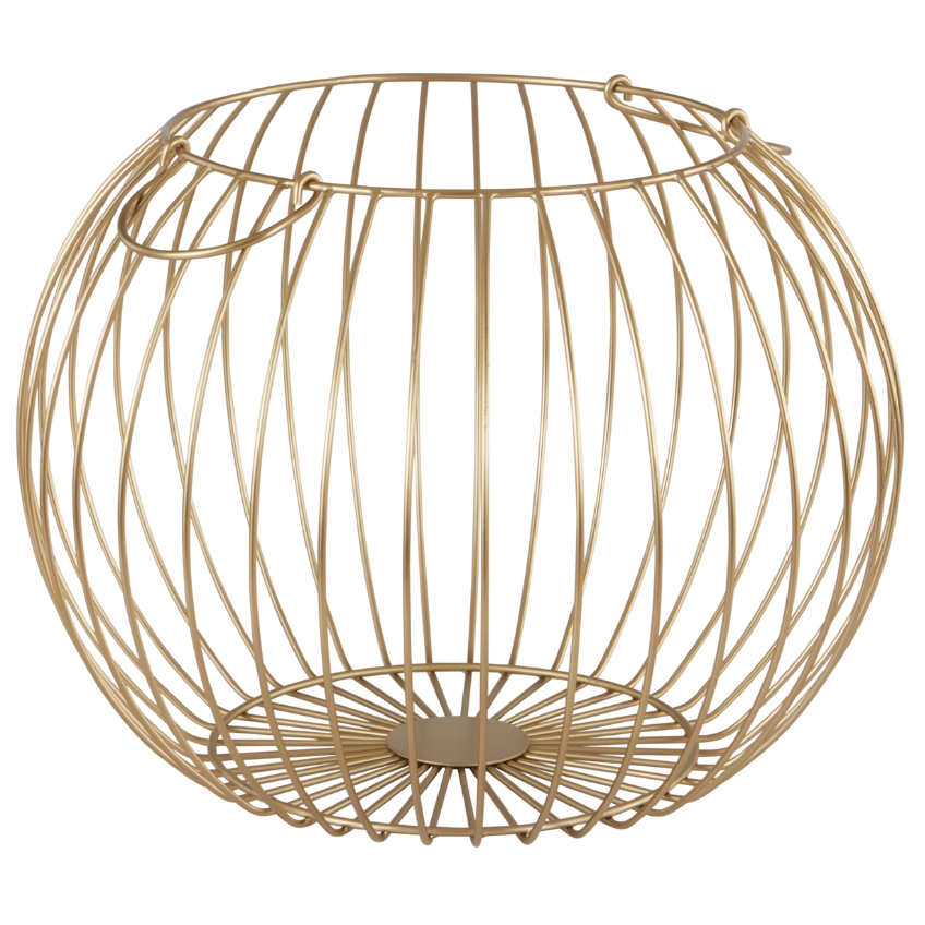 Jotex Zlatý kovový úložný koš CARLA 46 cm