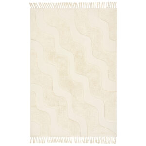 Jotex Krémově bílý bavlněný koberec WAVING 130 x 190 cm