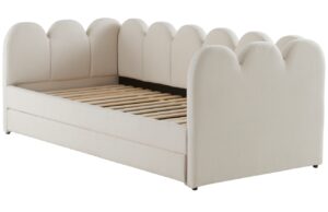 Jotex Béžová čalouněná rozkládací postel OLEMA 90 x 200 cm