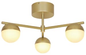 Nordlux Opálově bílé skleněné stropní světlo Contina s mosaznou základnou 48