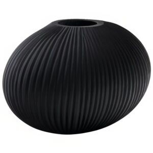 Šedá skleněná váza Kave Home Nivra 19 cm