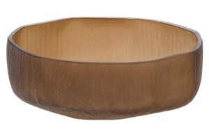 Hnědá skleněná mísa Kave Home Terrava 28 cm
